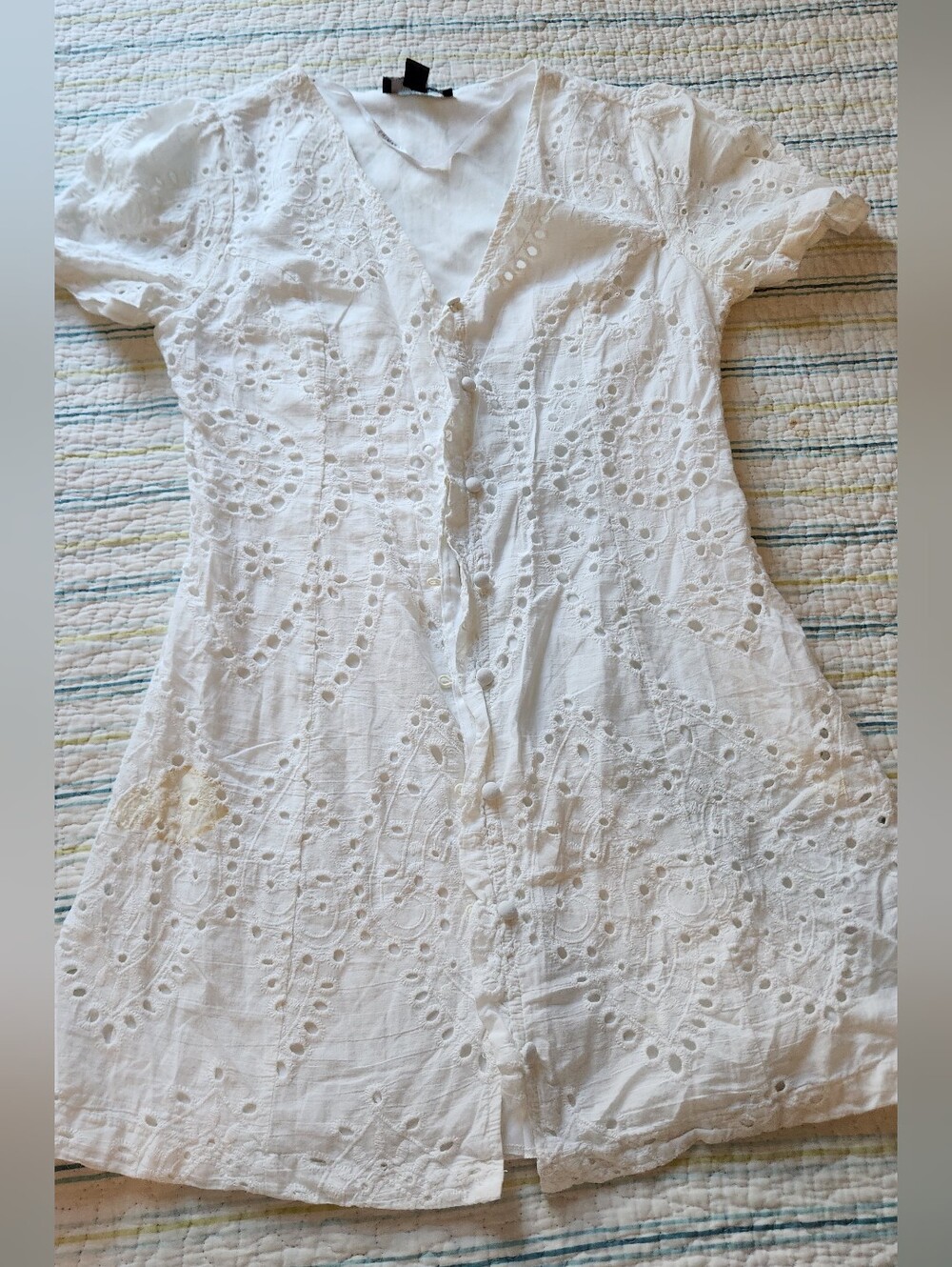 Primark White Eyelet Mini Dress
